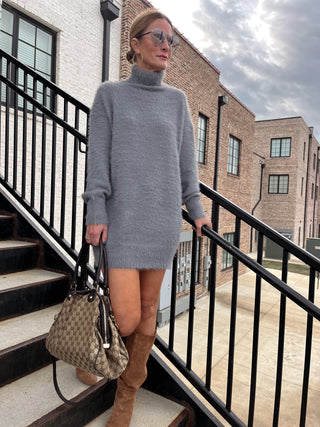 Caroline Sweater Dress Charcoal