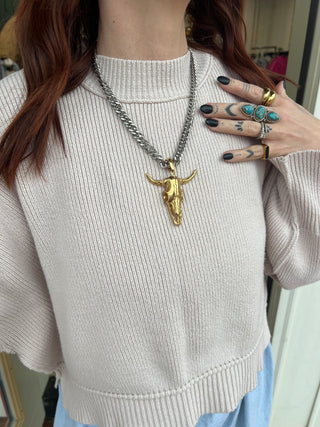 Gina Carmen | Large Bull Head Necklace