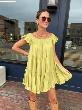 MABLE | Softly Swift Dress Lime