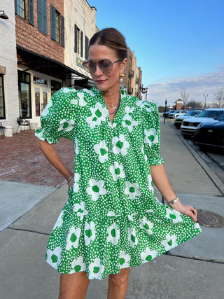 Spring Time Dress Green