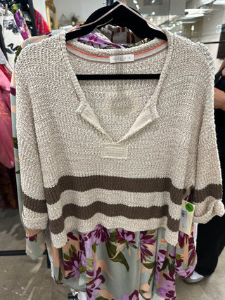 Hollis Sweater Brown Stripe