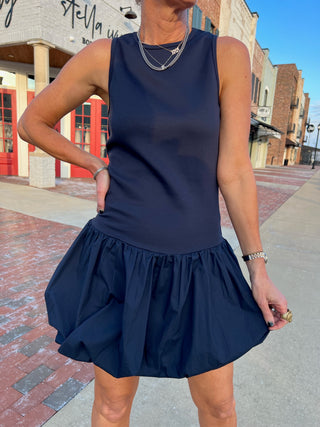 Sage The Label | Innocence Bubble Skirt Dress Navy