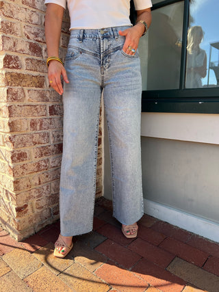 Habitual | Front Yoke Wide Leg Jean