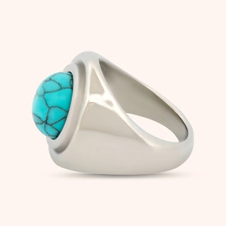 Pressie | Morocco Turquoise Dome Ring Silver