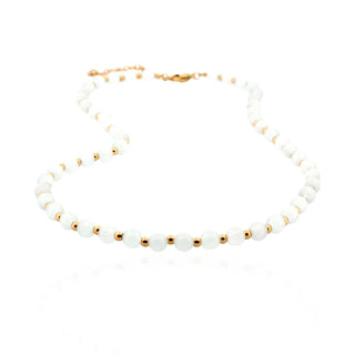 Pressie | The Elba White Glass Bead Necklace