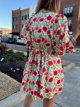 Entro | Red Poppy Flowers Dress