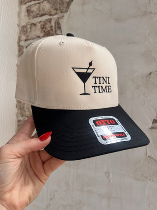 Tini Time Embroidered Hat Black