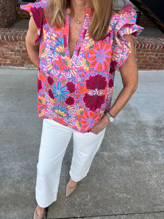 Daisy Pop Flutter Blouse