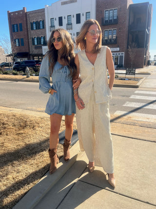 Sadie & Sage| Skyline Chambray Romper