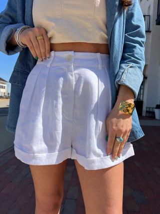 OLIVACEOUS | Paxton Linen Shorts