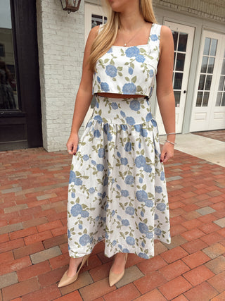 High Tea Jacquard Floral Maxi Set