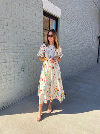 THML | Cottage Garden Midi Dress