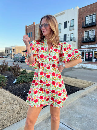 Entro | Red Poppy Flowers Dress