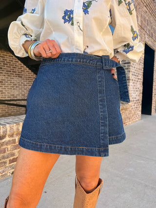 Entro | Buckle Up Skort Dk. Denim