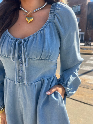 Sadie & Sage| Skyline Chambray Romper