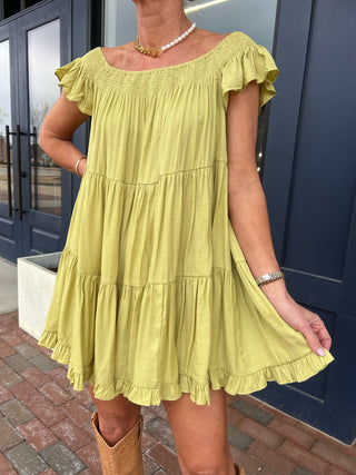 MABLE | Softly Swift Dress Lime