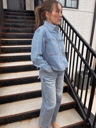 Strait Denim Top