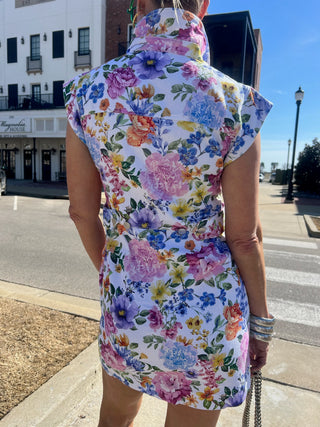 Olivaceous | Delightful Florals Dress