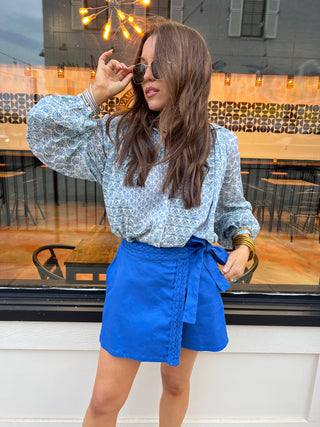 Entro | Bonita Braid Skort Blue