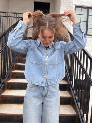 Strait Denim Top