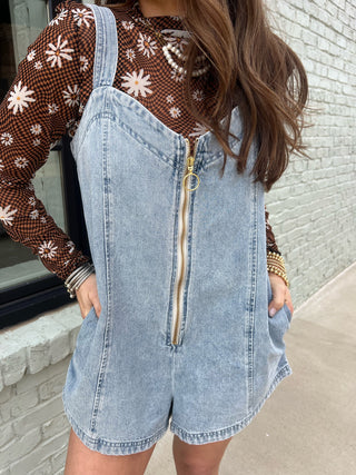 The Weekend Escape Denim Romper