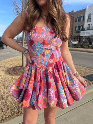 OLIVACEOUS | Floral-mania Bubble Dress