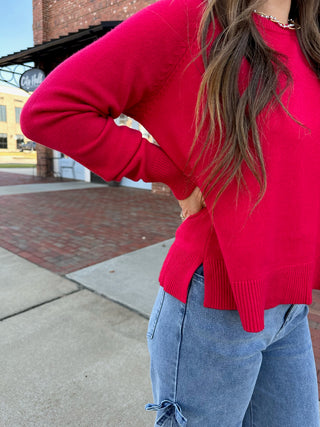 Deluc | Begonia Sweater Cranberry Red