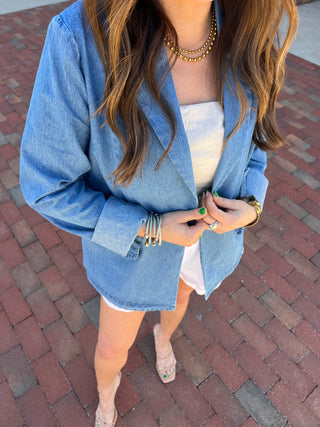 Steve Madden | Payton Blazer Chambray