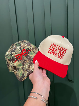 Breezy | Red Bow Camo Hat