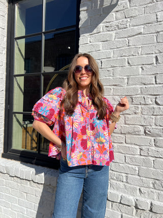 OLIVACEOUS | Floral-mania Top