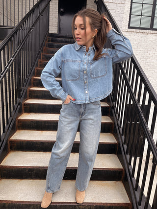 Strait Denim Top