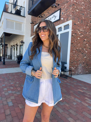 Steve Madden | Payton Blazer Chambray