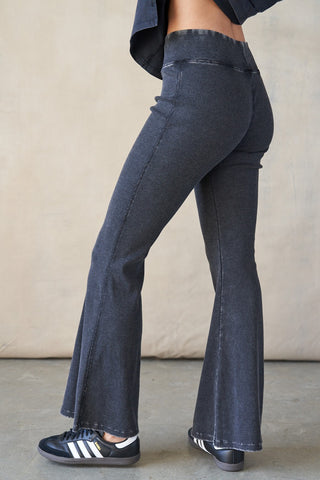 LaBiz | Iconic Oversized Top and Flare Pants Set Charcoal