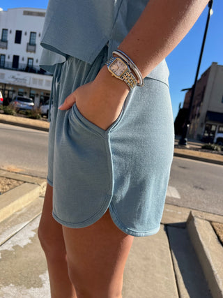 Sadie & Sage | Sightseeing Shorts Blue