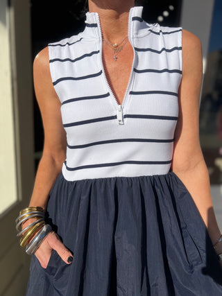 Steve Madden | Lyon Dress Navy Strip