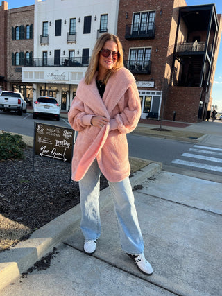 Feelin' So Cozy Cardi Pink