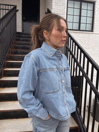 Strait Denim Top