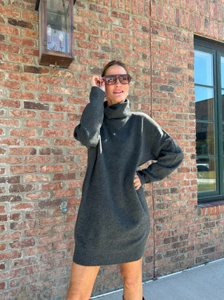 Z Supply | Richie Sweater Dress Charcoal Heather