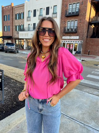 Ray of Sunshine Top Pink