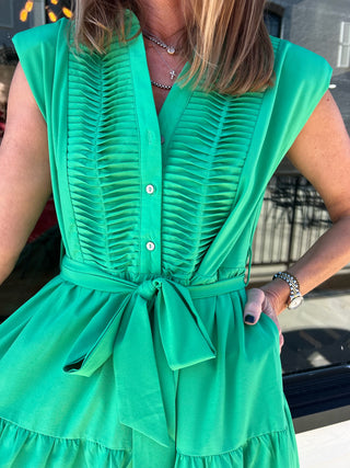 Entro | Field of Dreams Kelly Green Midi