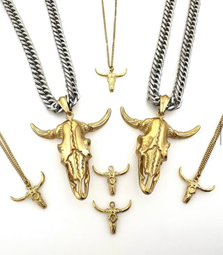 Gina Carmen | Large Bull Head Necklace