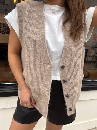 Cozy Knit Sweater Vest Top