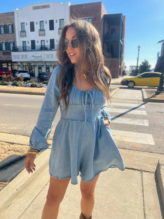 Sadie & Sage| Skyline Chambray Romper