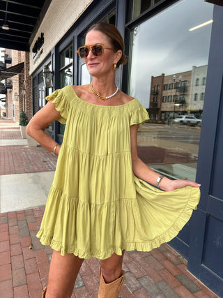 MABLE | Softly Swift Dress Lime