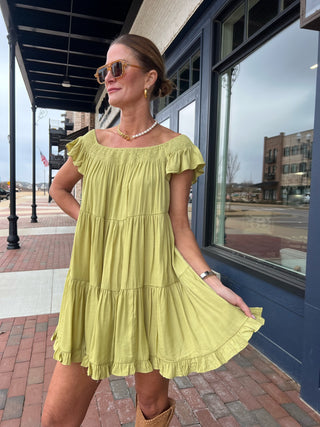 MABLE | Softly Swift Dress Lime