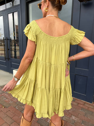 MABLE | Softly Swift Dress Lime