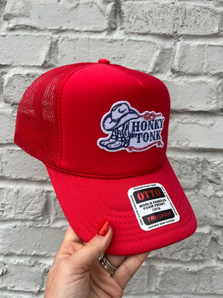 Honky Tonk Patch Hat Red