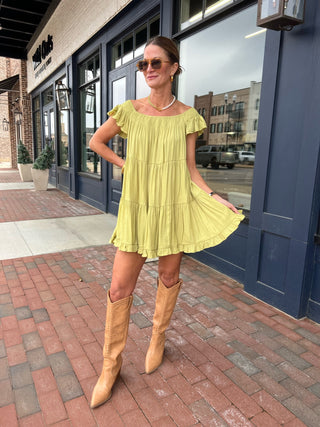 MABLE | Softly Swift Dress Lime