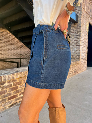 Entro | Buckle Up Skort Dk. Denim