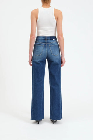 Daze | Far Out Seam Wide Leg Jean Waterfall